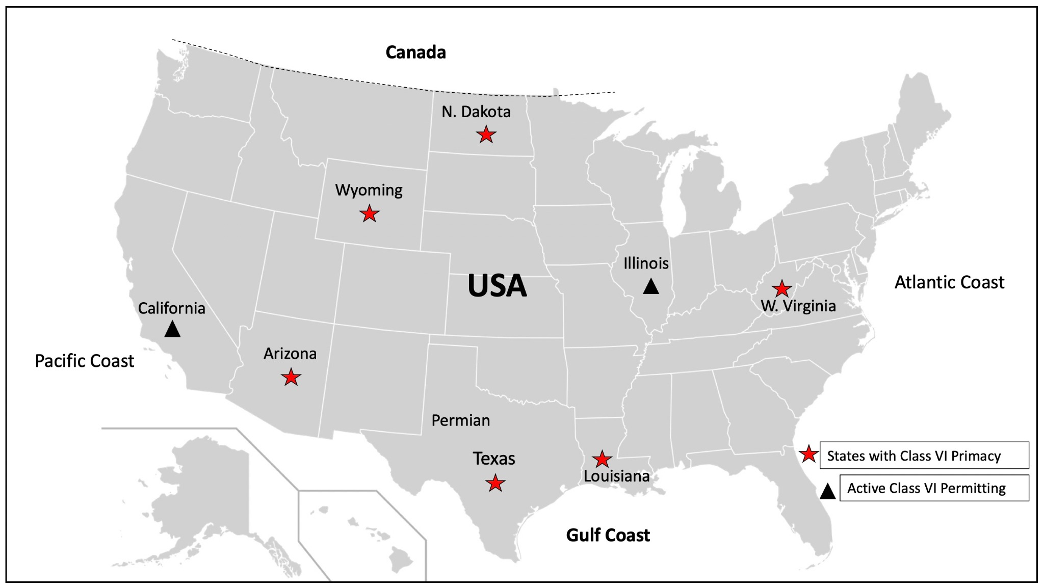 USA CCS regions map